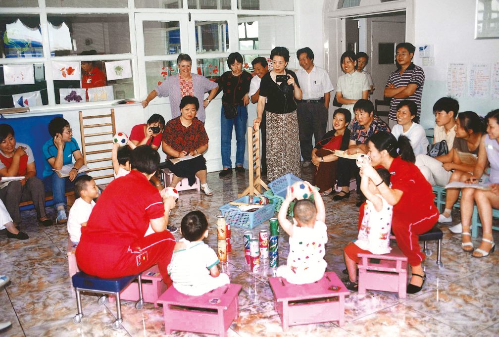 Children with disabilities are supported by staff at the Bian Cun Sancturay