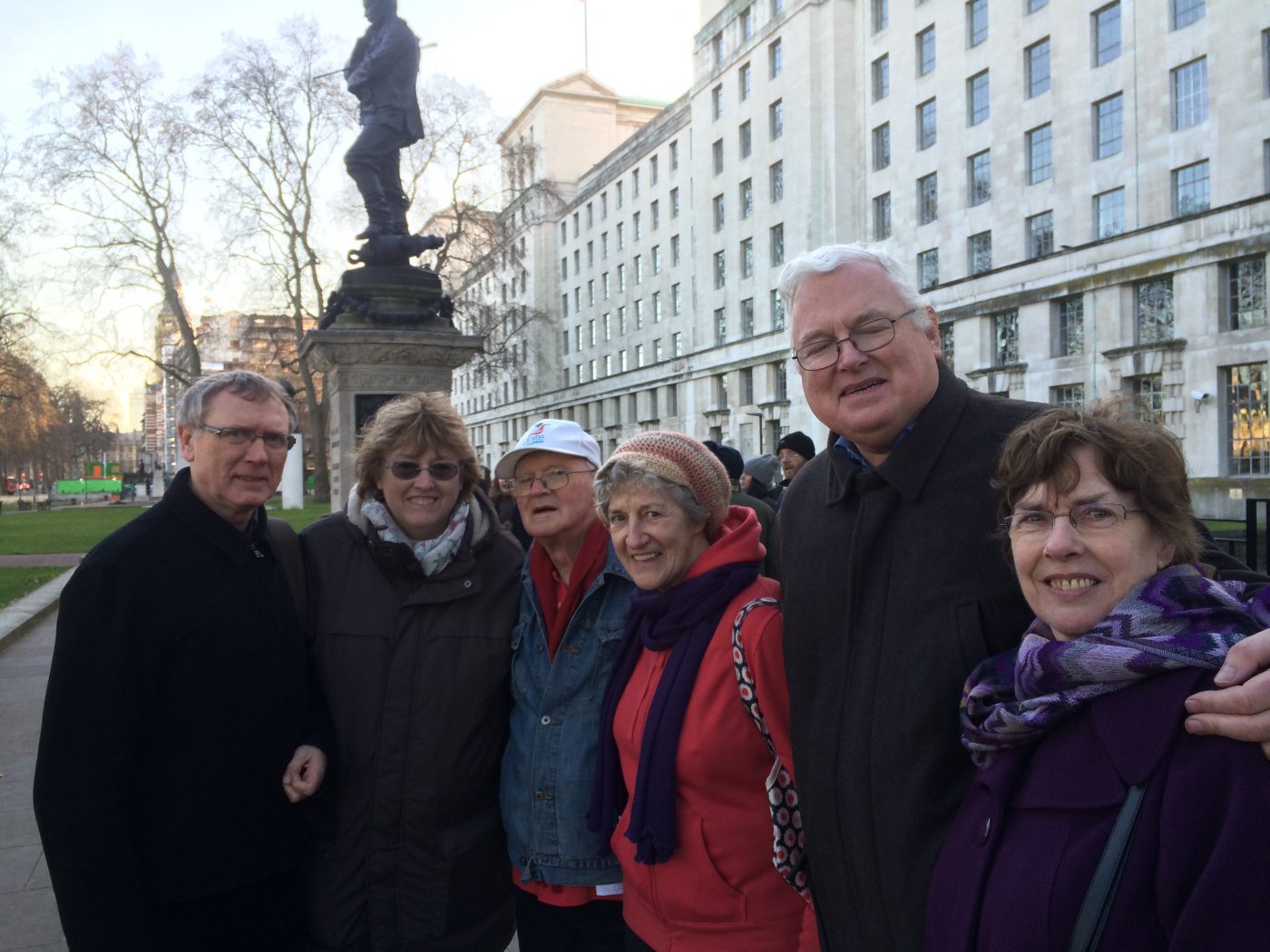 Ellen Teague and Peter Hughes at the Ash Wednesday act of witness at the Ministry of Defence in London.