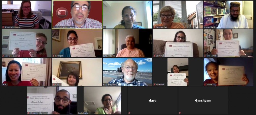 Screen shot of all Faith Guiding Course participants