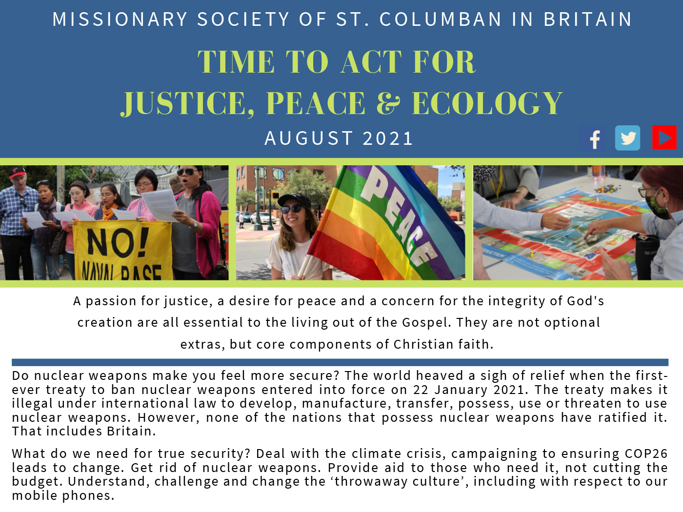 First page of August Campaigns sheet