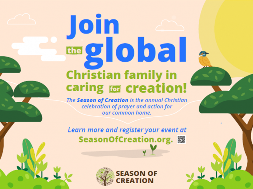 a poster for the season of creation