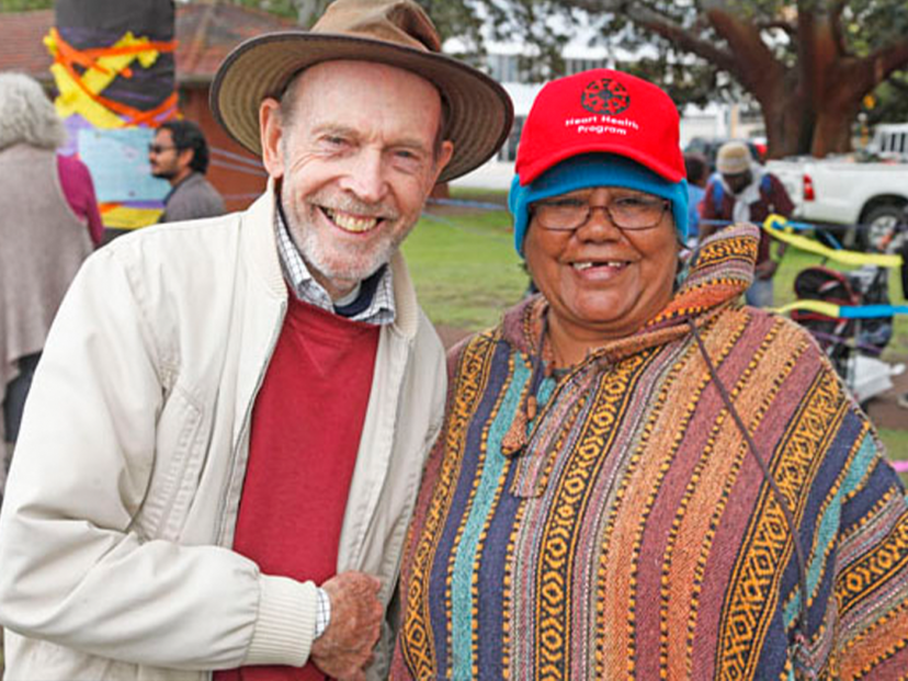 Fr. Peter Toohey and aboriginal female