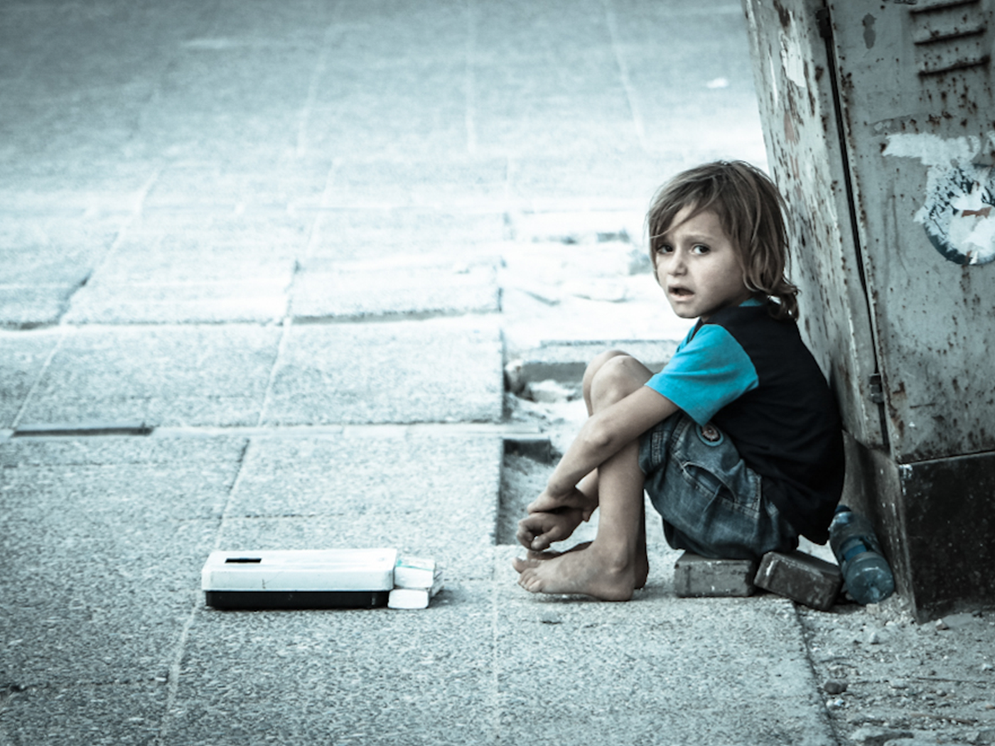 small boy on the streets