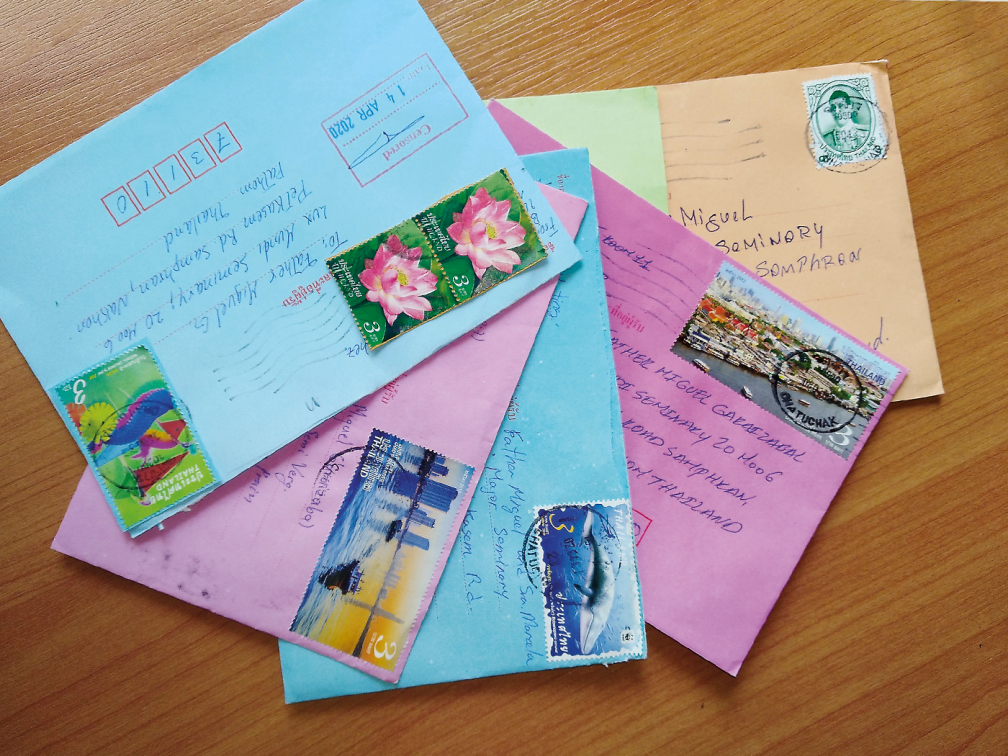 colourful envelopes for posting