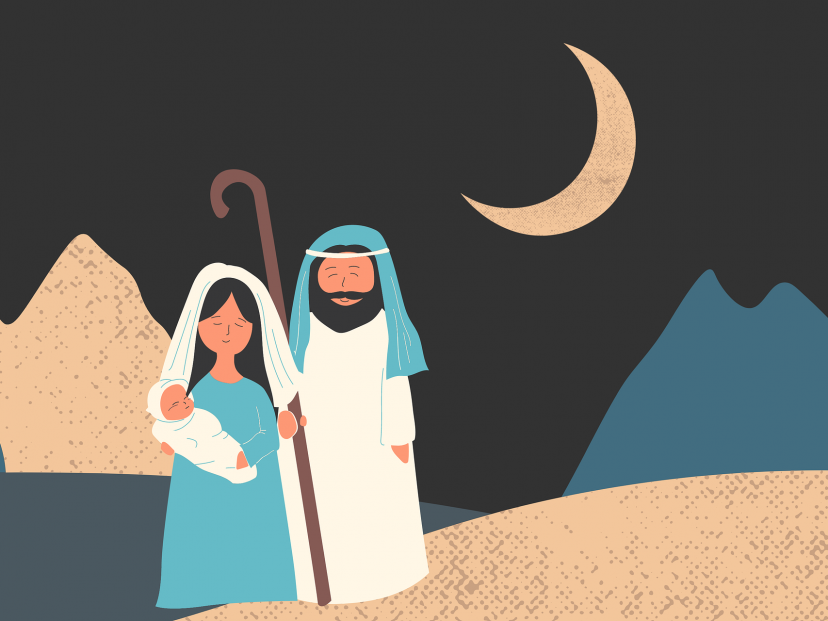 the Holy family, Mary, Joseph and Jesus