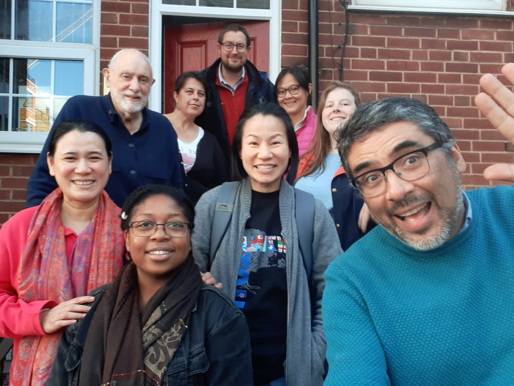 Columban Lay Missionaries and volunteers outside Fatima House, a place of welcome for local refugees and asylum seekers.