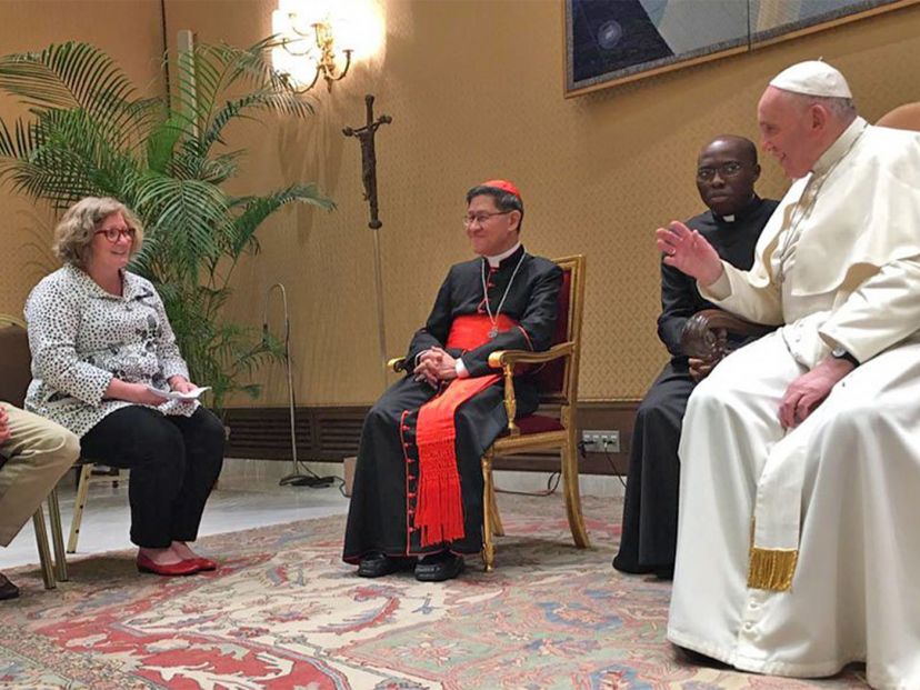 Amy Echeverria meets the Pope
