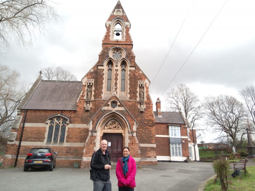 John and Ger outside chruch