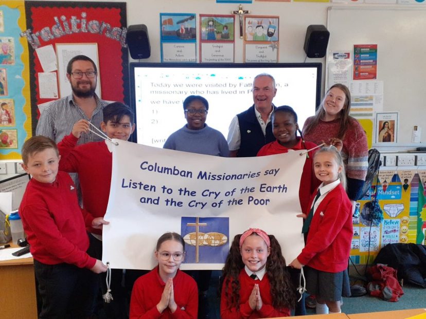 group with school children