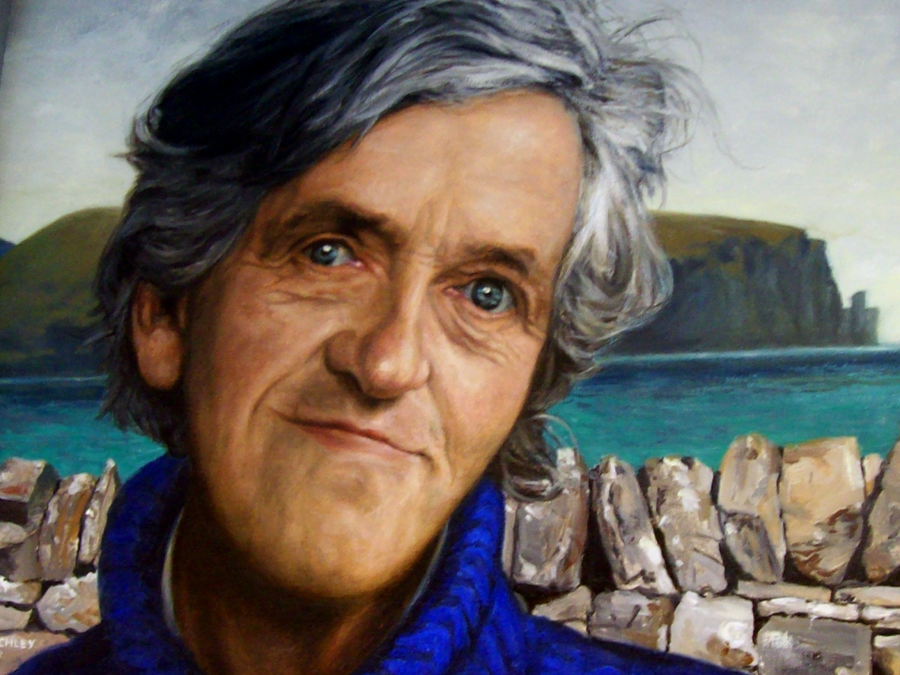 George Mackay Brown in Stromness Library,