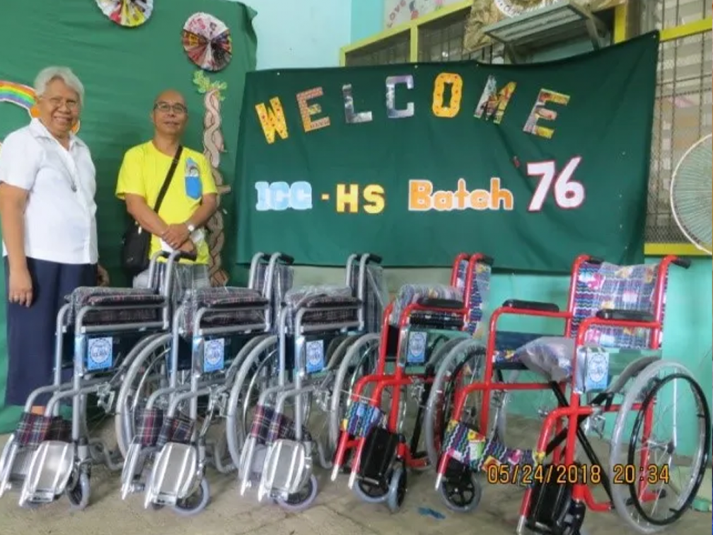 Sr. Cecilia and benefactor