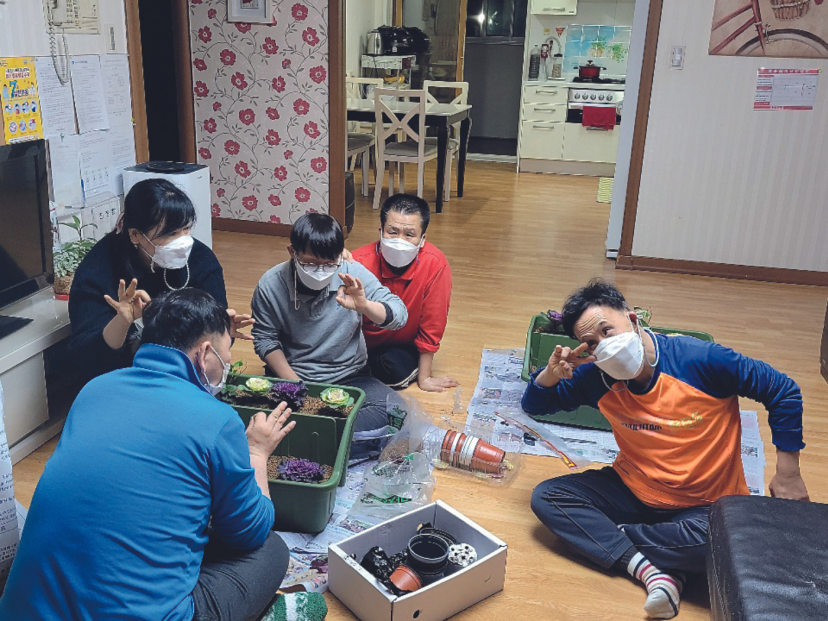 Residents in one of the Emmaus' group homes