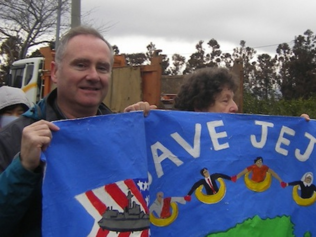 Fr Pat Cunningham campaigning to save Biodiversity on Jeju Island in South Korea