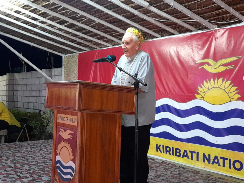 Fr. Donal addresses the congregation