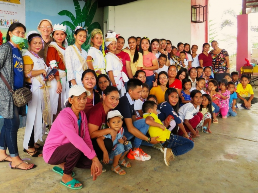 The Subanen crafters celebrate at their Christmas party