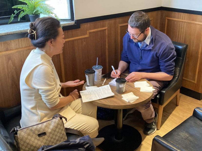 James and Teacher Ou