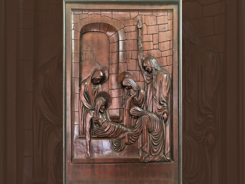 A depiction of the burial of Jesus in St. Michael’s church, Taoyuan, Taiwan, where Columban Fr. Seok Jinwook ministers.