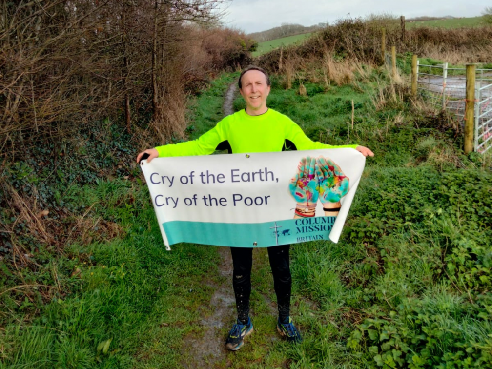 Stephen, mission office administrator, in preparation for the Columban Way Pilgrimage