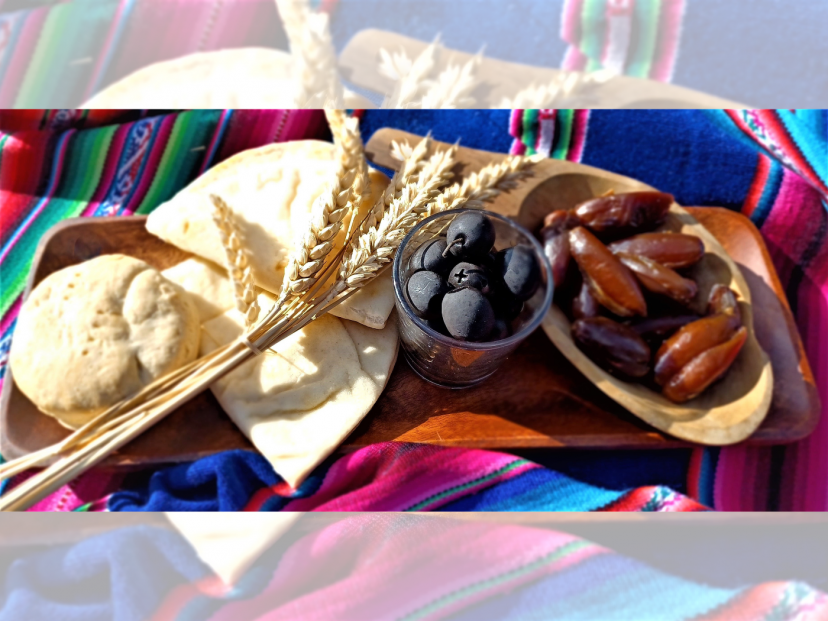 The similarities between the three festivals of Passover, Eid-al-Fitr, and Easter and their connection with sharing meals.