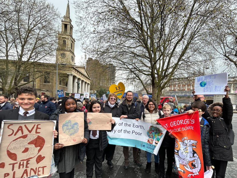 Columbans with students from St. George's at 'The Big One'