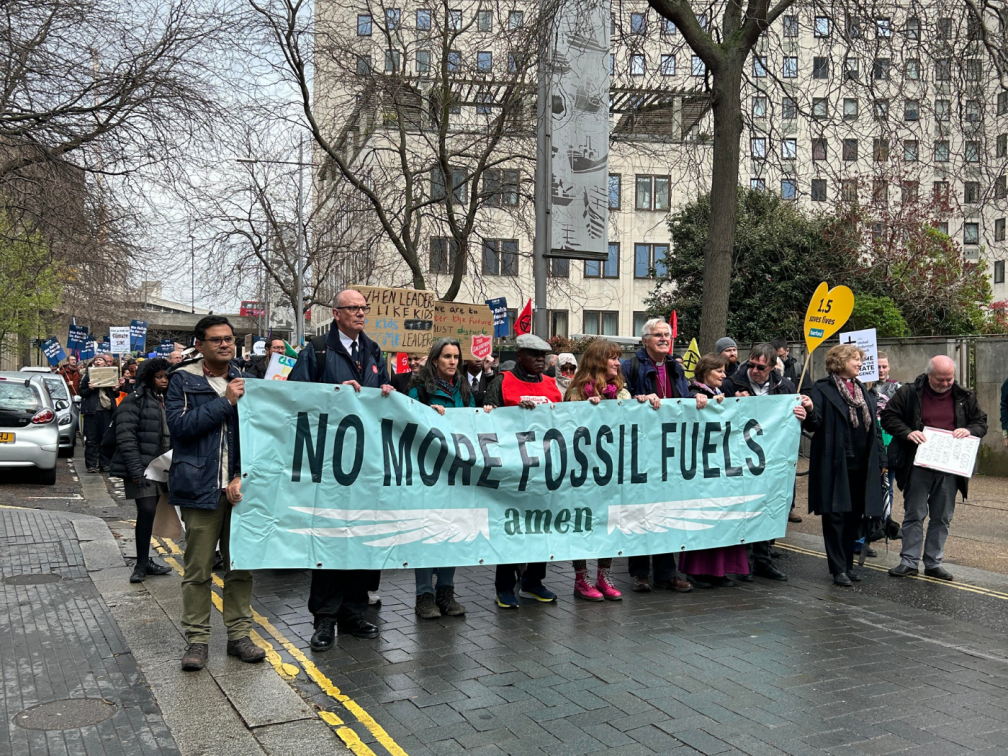 Different organisations come together to protest against the use of Fossil Fuels