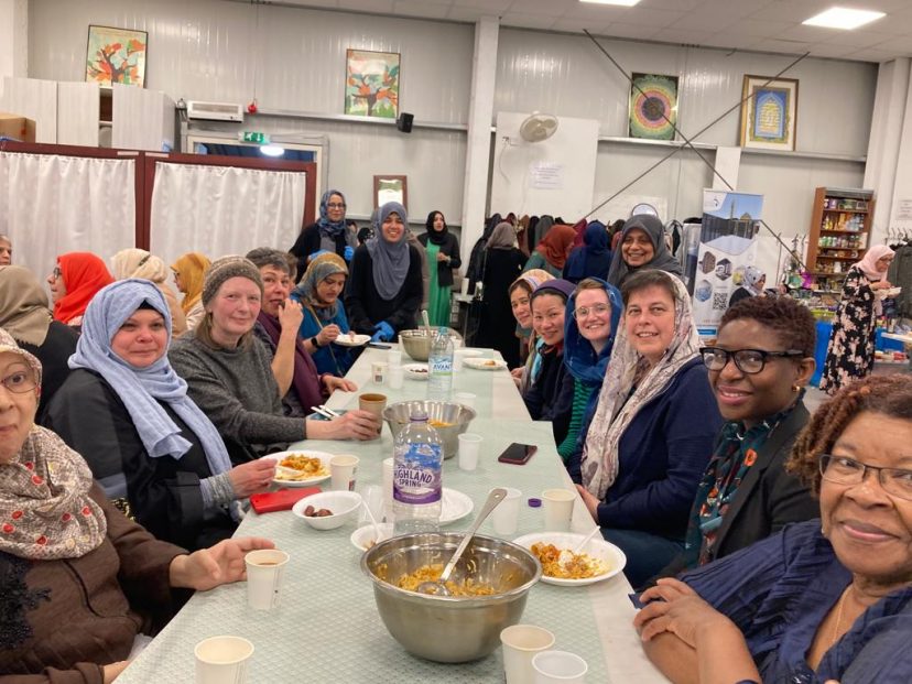 Columbans attending the Iftar meal at the Al Abbas Islamic Centre in Birmingham