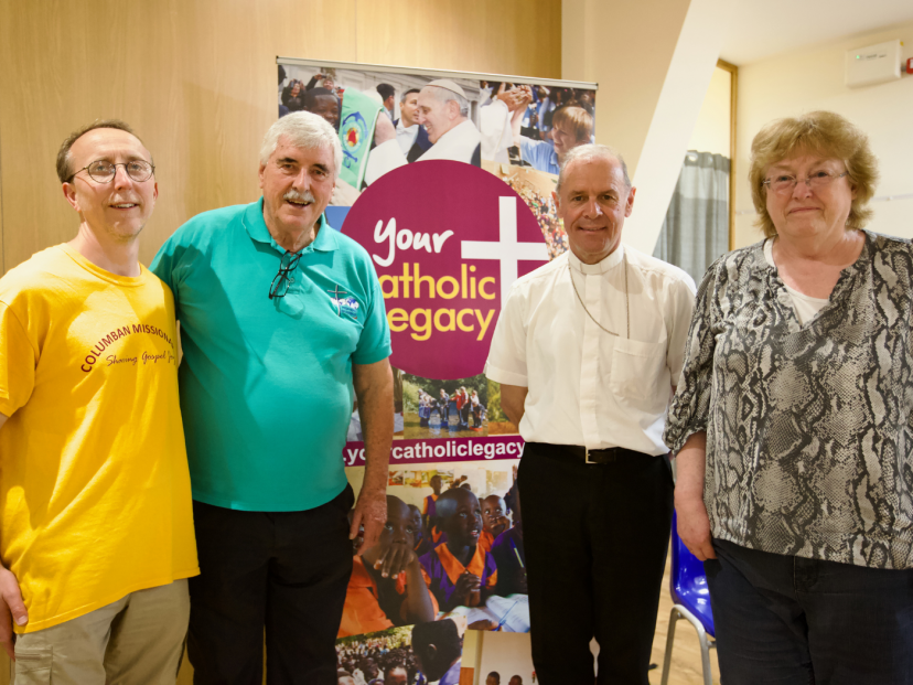 Columbans with Bishop Paul Mason at the 'Your Catholic Legacy' Mass in London. Image credit: Weenson Oo