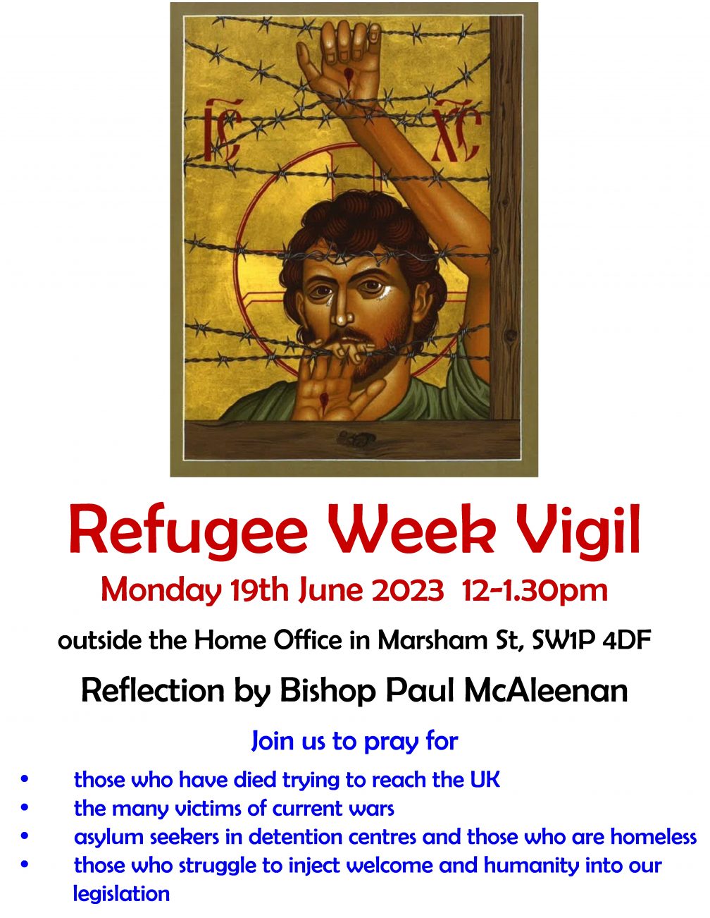 Refugee Week Prayer Vigil