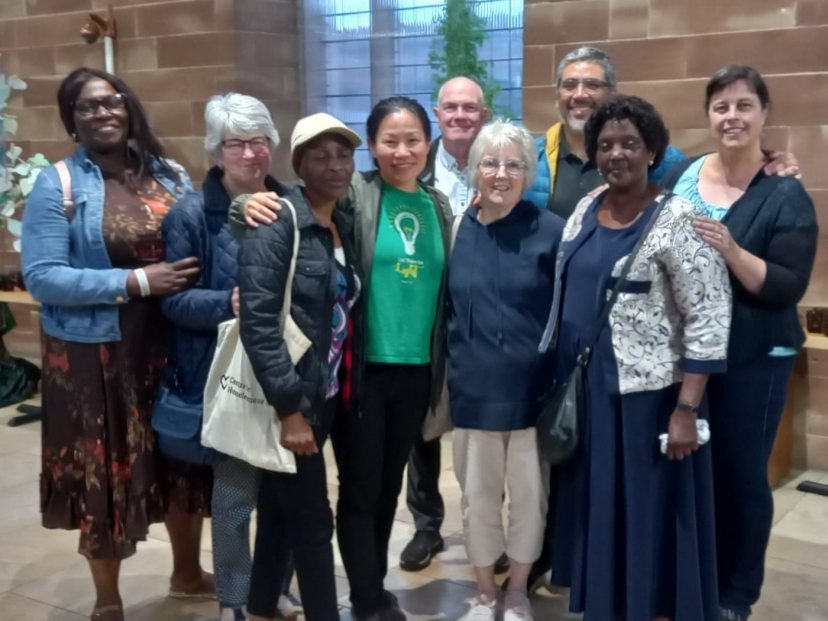 Columban Regional Director John Boles together with lay missionaries Nathalie Marytsch and Teresa Chuah with a group of Restore's friends and supporters