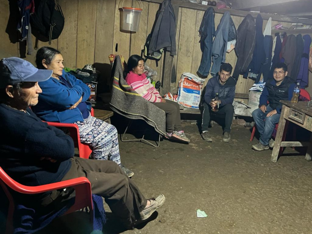 Fr. Salustino (right) at home with some of his family, including (left) father Segundo and mother Bremilda