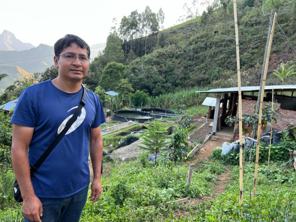 Fr. Salustino near his birthplace in the mountains of northern Peru