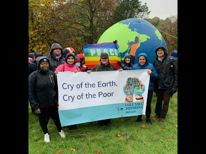 Columban group at the Glasgow climate talks in 2021 at COP26