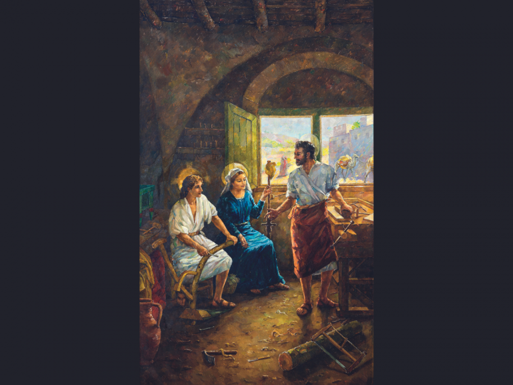 The Holy Family by I. Bellver Delmáy (1958) in the Iglesia de Buen Pastor, Valencia, Spain