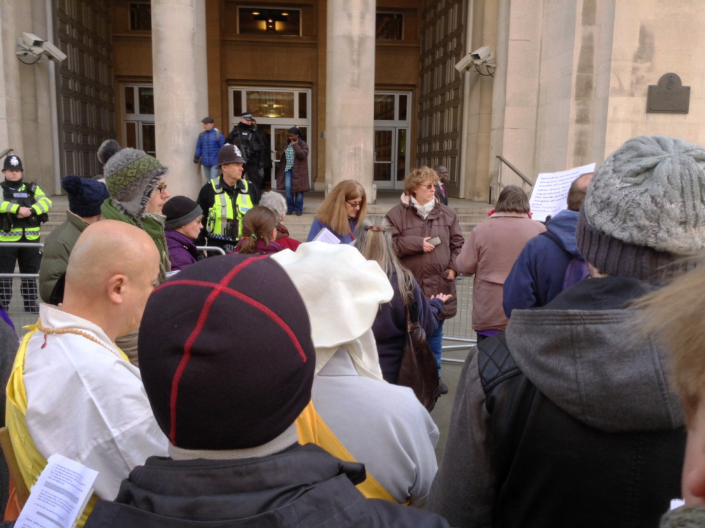 Prayers outside the Ministry of Defence