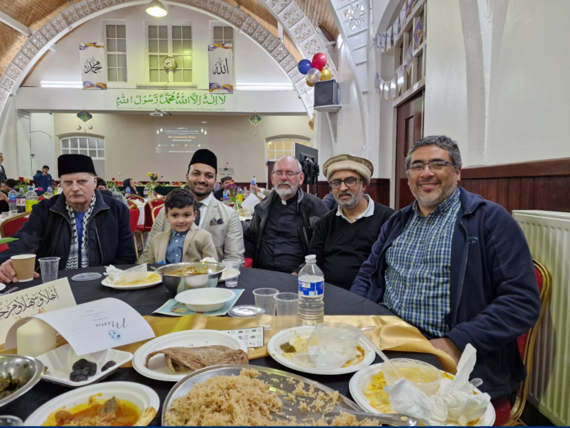 Fr. John Collins and Mauricio Silva at the AMC Mosque