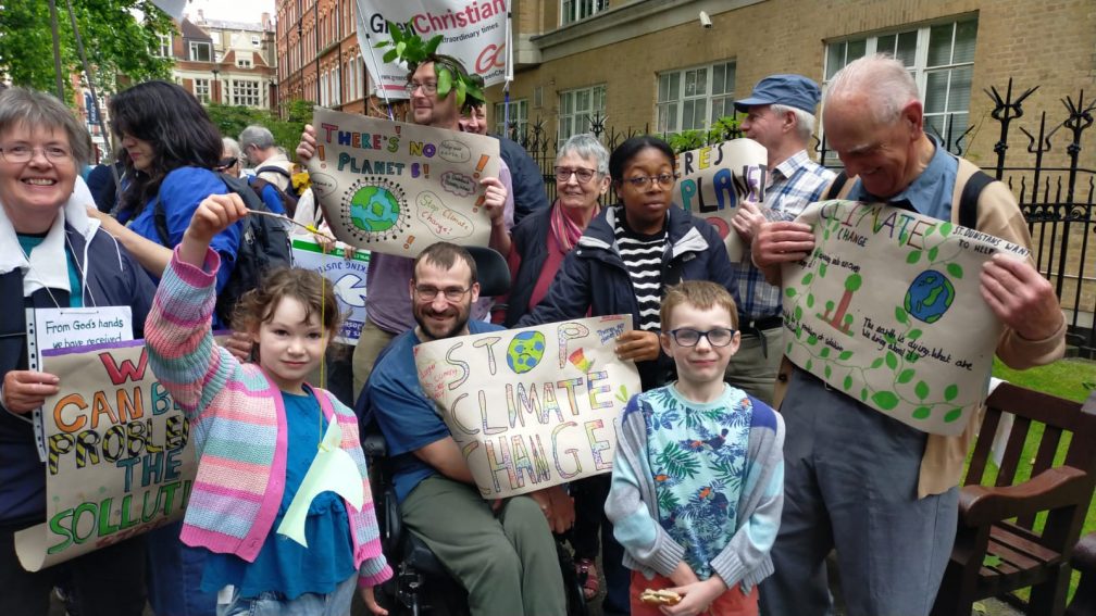 James and his family are joined by Columban friends and colleagues at the Restore Nature Now march in London