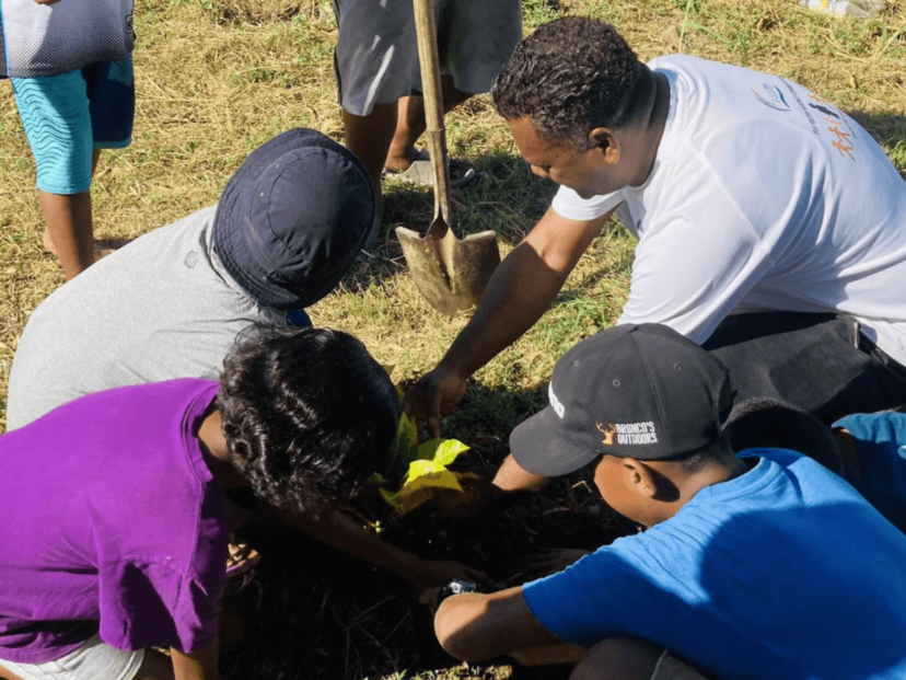 Students plant at Tavua Town Children's Park