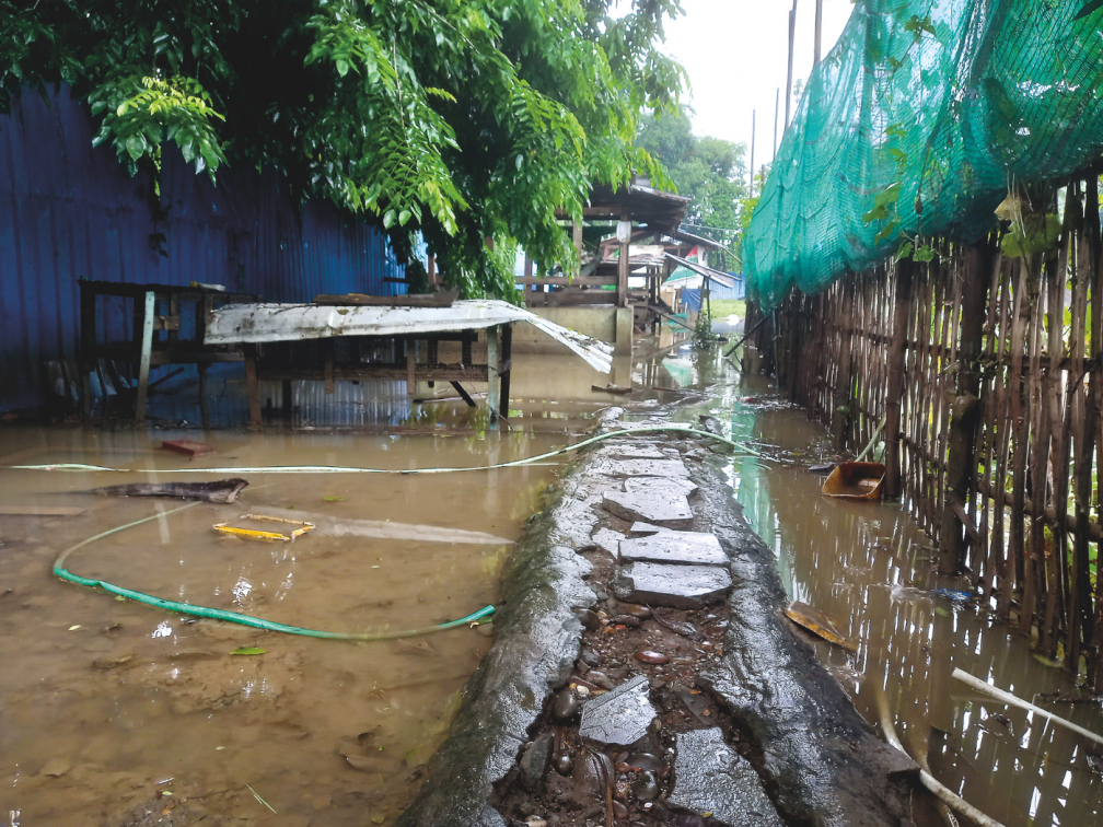 The fence around the Centre was damaged and will have to be replaced, and the generator was covered with water and is beyond repair
