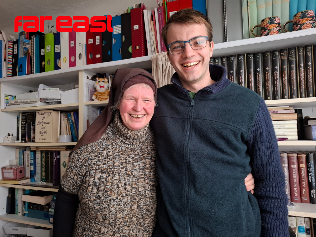 Adam with Poor Clare Sister Seraphim, the Hermit of Holywell