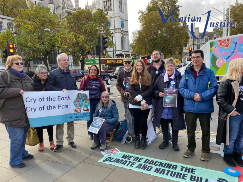 Columban Justice, Peace and Ecology Team joins a Christian Climate Action vigil at Westminster