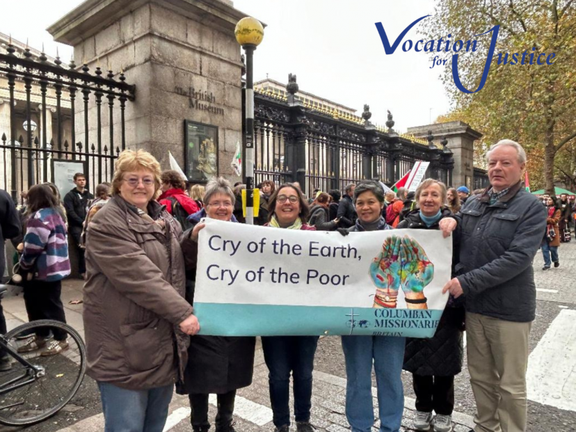 Columbans at a London climate march during the UN’s COP29 climate conference in November 2024