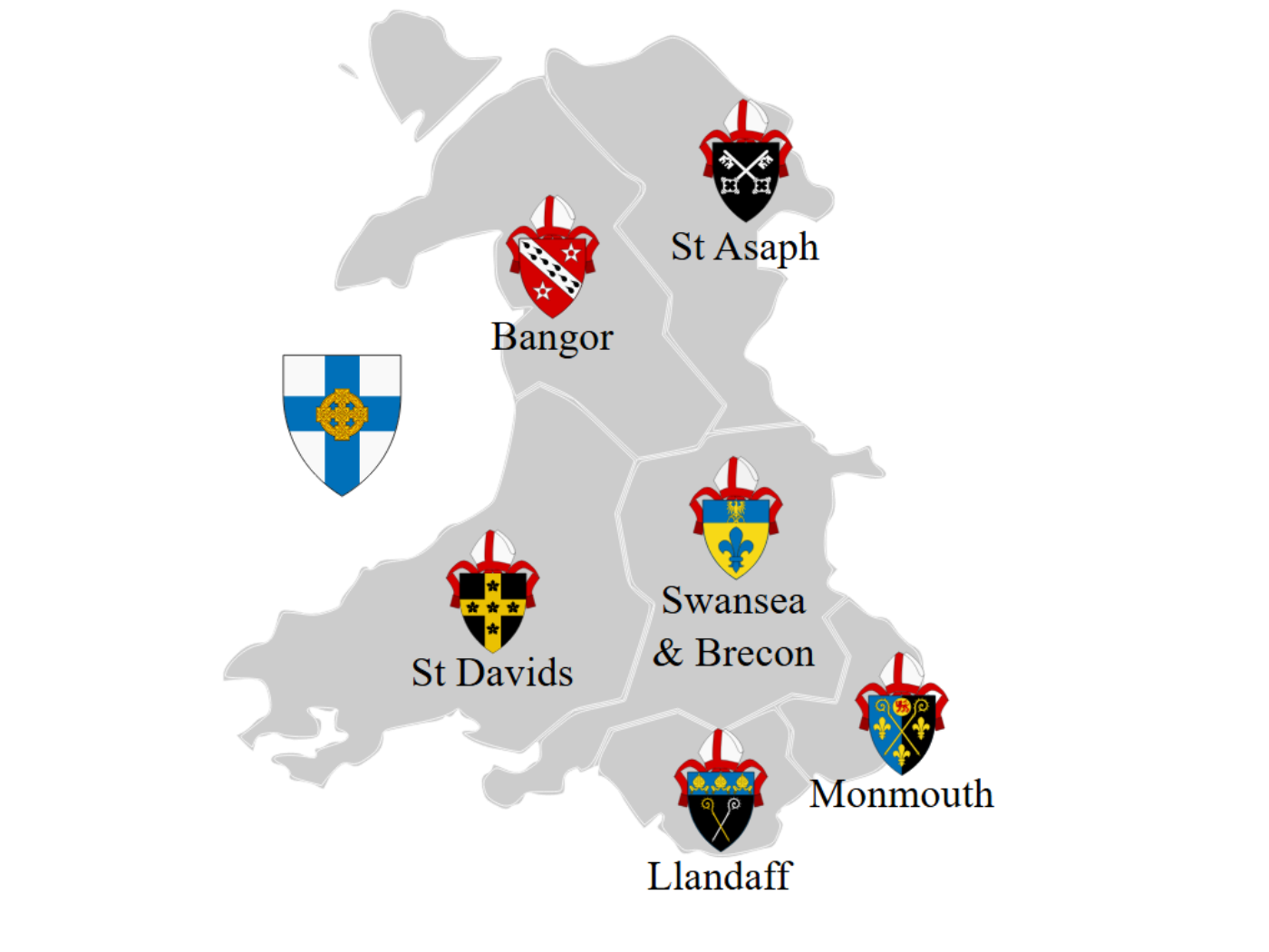 Map of Church in Wales