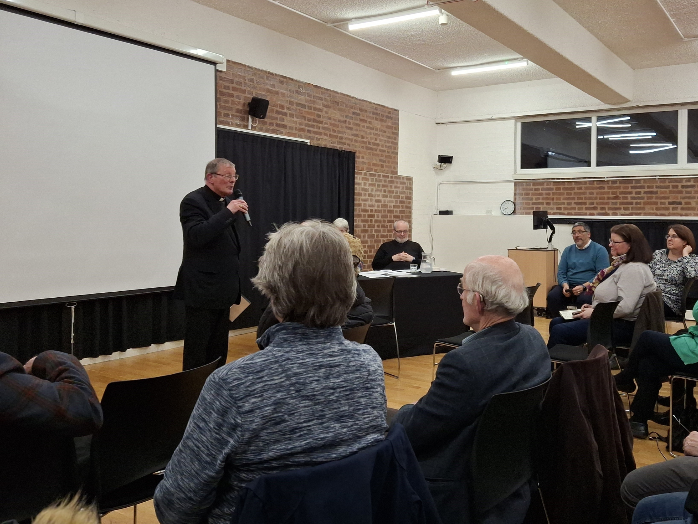 Bishop David offering thanks during the event