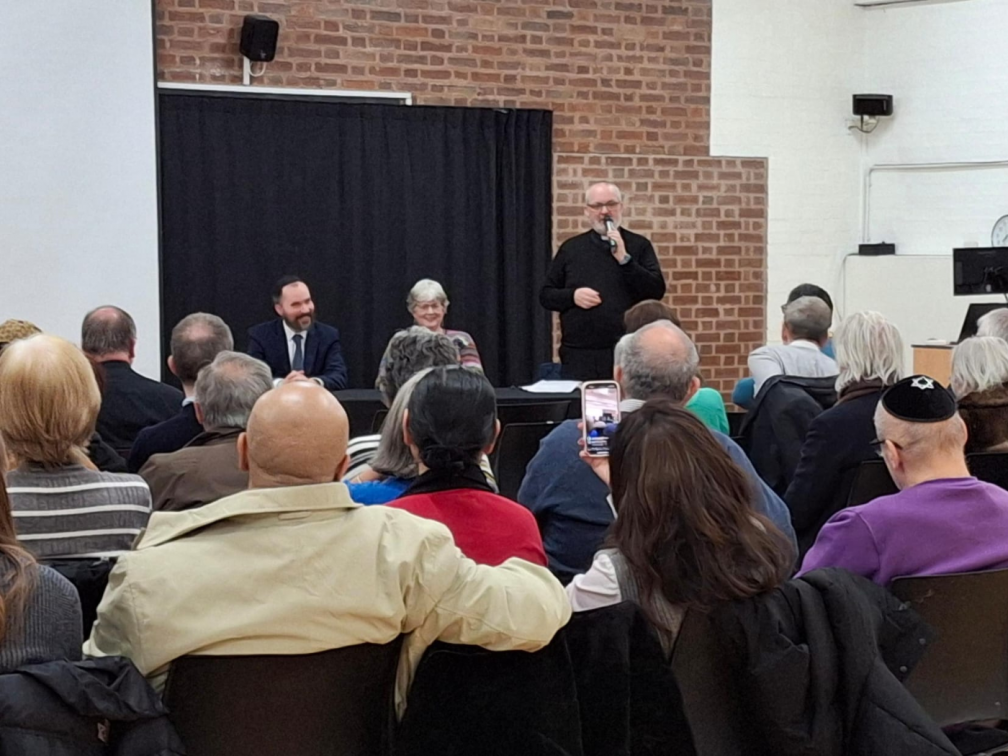Rev. Jeremy Howard, Parish Priest at Our Lady of Lourdes in Hednesford speaking at the event