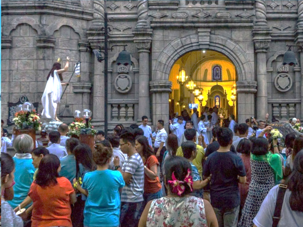 Salubong statues were taken at the Malate Church in Manila