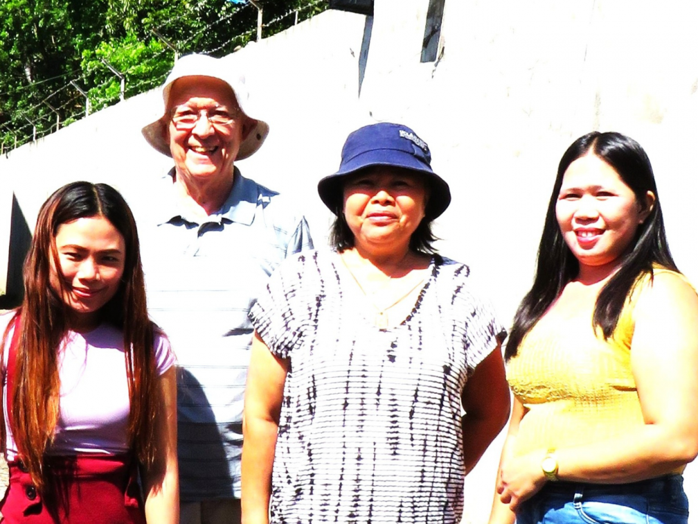 Fr. Vincent with some of the women he met at the bario spring