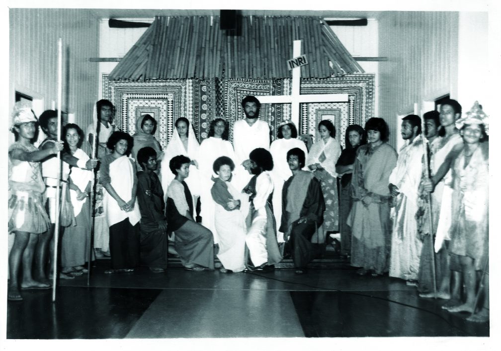 Passion play in Vatukoula, Easter 1981.