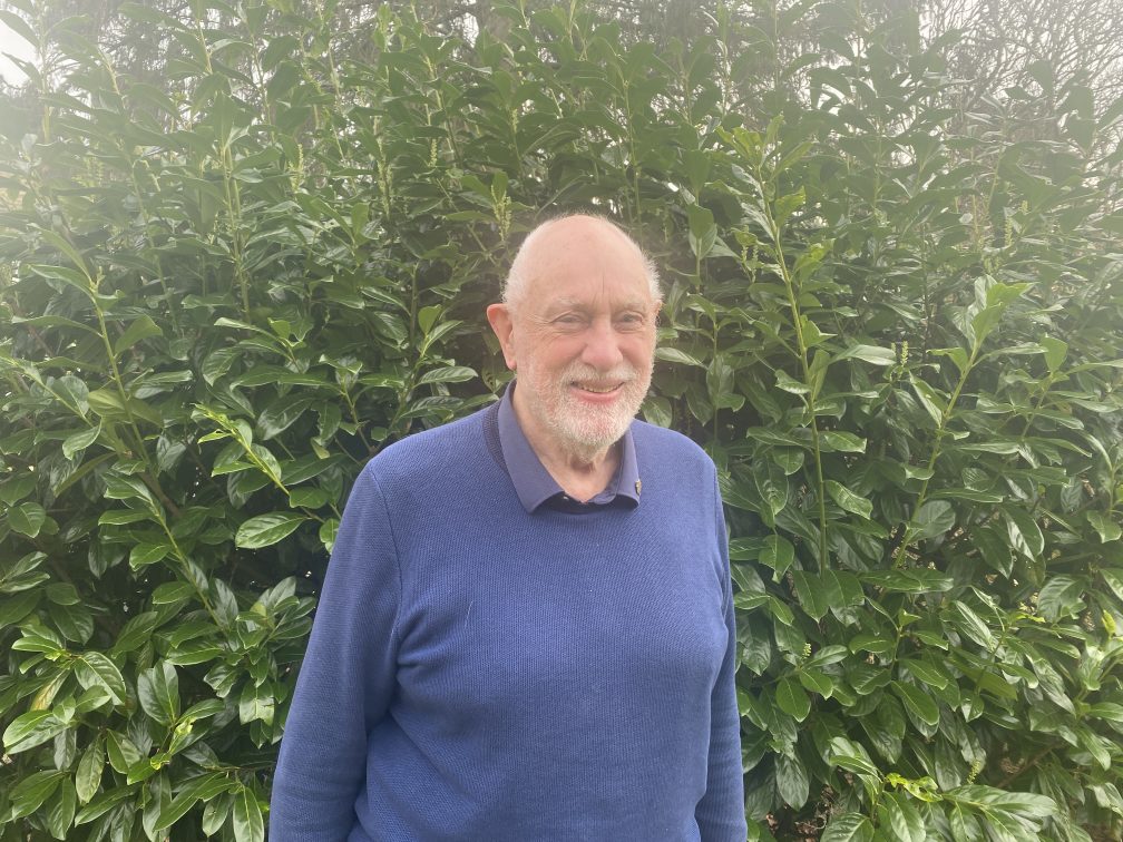 Fr. Raymond Collier in the grounds of the Solihull house in Britain (present day)