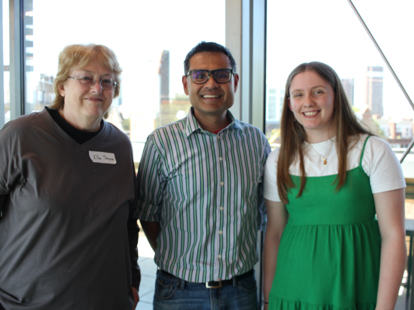 Ellen Teague and Abi Yendole with Shanon Shah