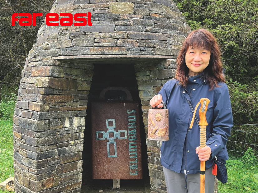 Maria Liu at the official start of the Columban Way walk at Mount Leinster in Co Carlow